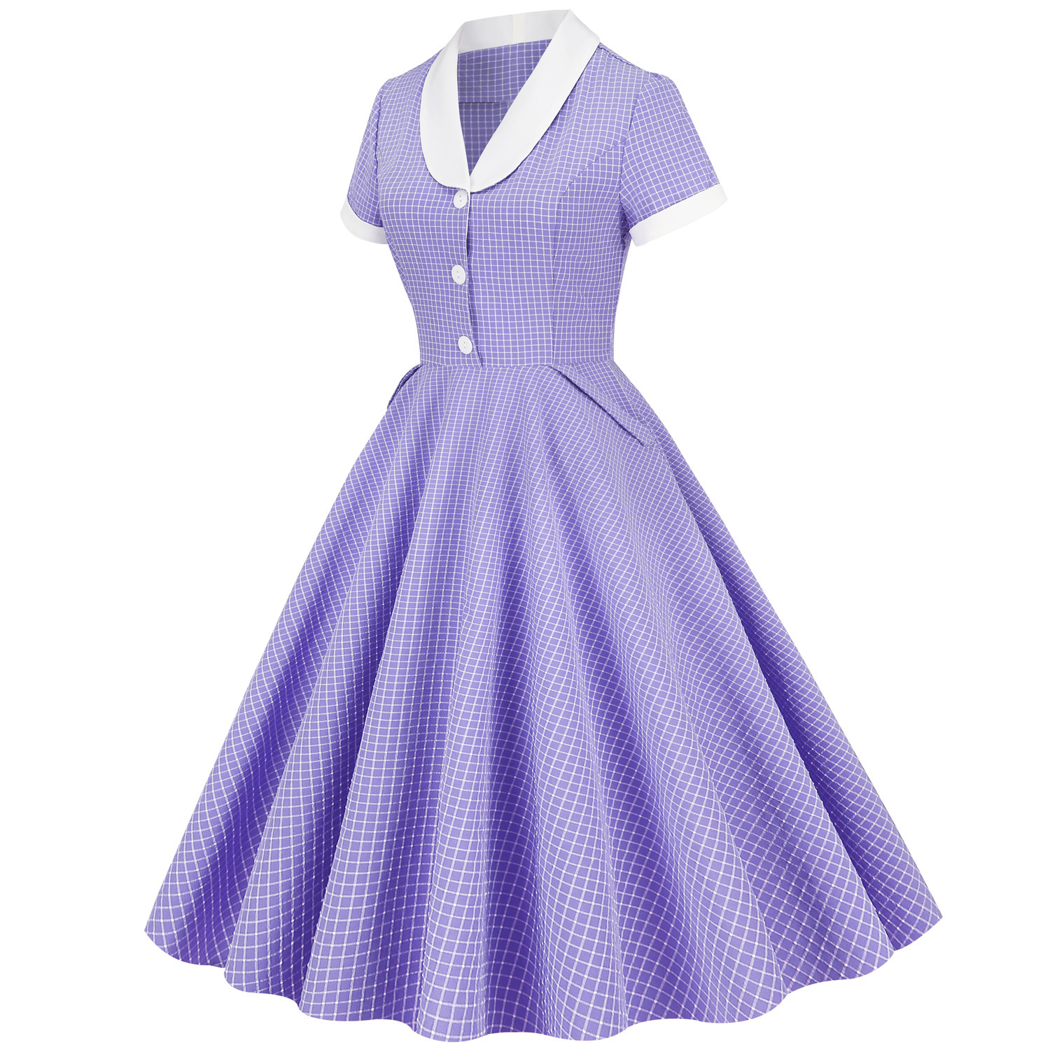 1950s Cape Collar Vintage  Dresses Retro Rockabilly  Cocktail Party Dress